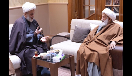 دیدار آیت الله حکیم با آیت الله شیخ عیسی قاسم