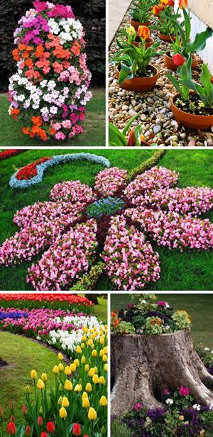 ۷ ایده&zwnj;ی زیبا برای طراحی بستر گل