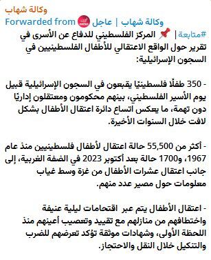 حضور ۳۵۰ کودک فلسطینی در زندانهای رژیم صهیونیستی حضور ۳۵۰ کودک فلسطینی در زندانهای رژیم صهیونیستی