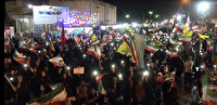 طنین الله اکبر مردم انقلابی استان بوشهر در میدان خیابان